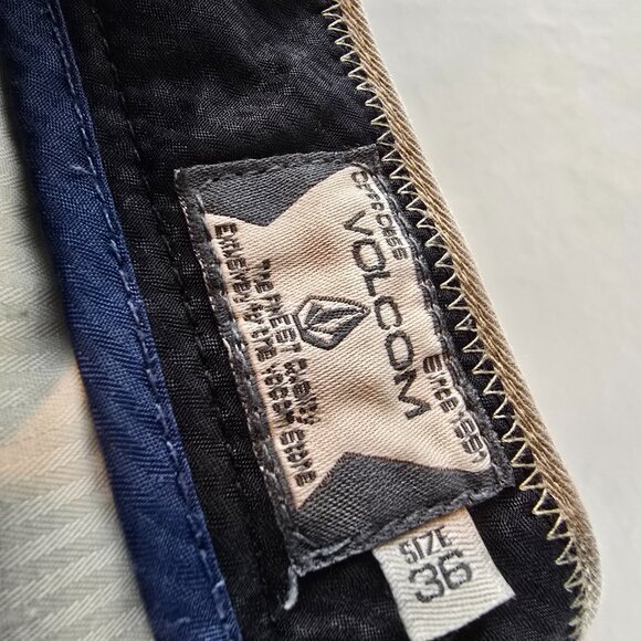 Volcom Shorts Mens 36 Khaki Tan Chino Classic Casual Skateboard 10" Inseam Basic - Picture 7 of 9